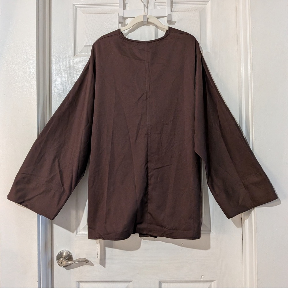 Commense Metal Detail Draped Shirt - Picture 9 of 12